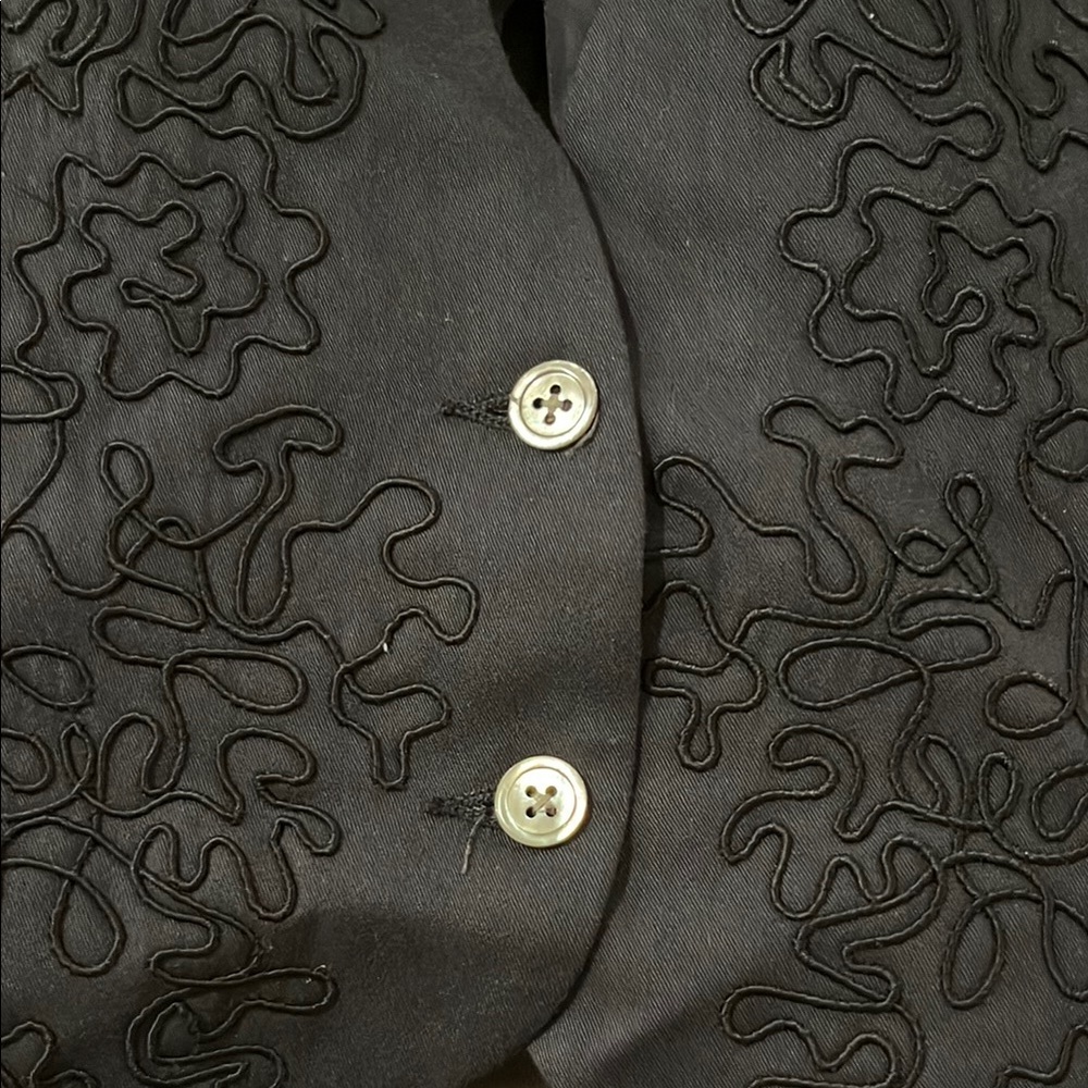 Banana Republic Embroidered Black Vest - Picture 5 of 6